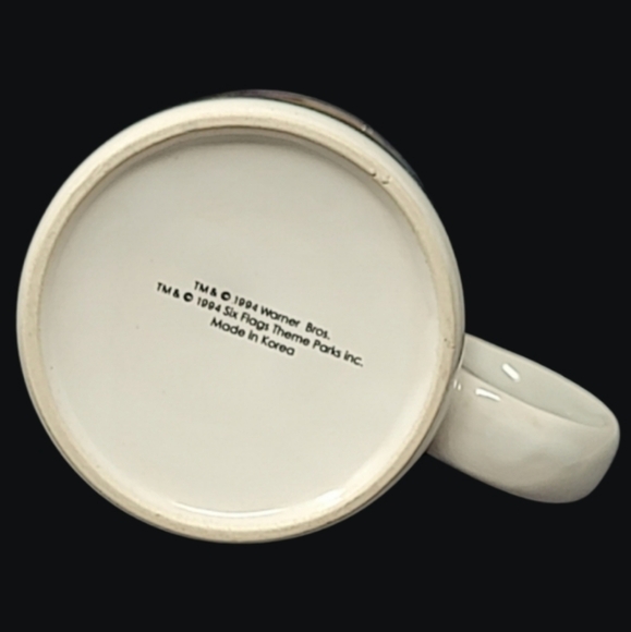 VINTAGE 1994 WARNER BROS. 1994 SIX FLAGS THEME PARKS DAFFY DUCK COFFEE MUG - Picture 7 of 13